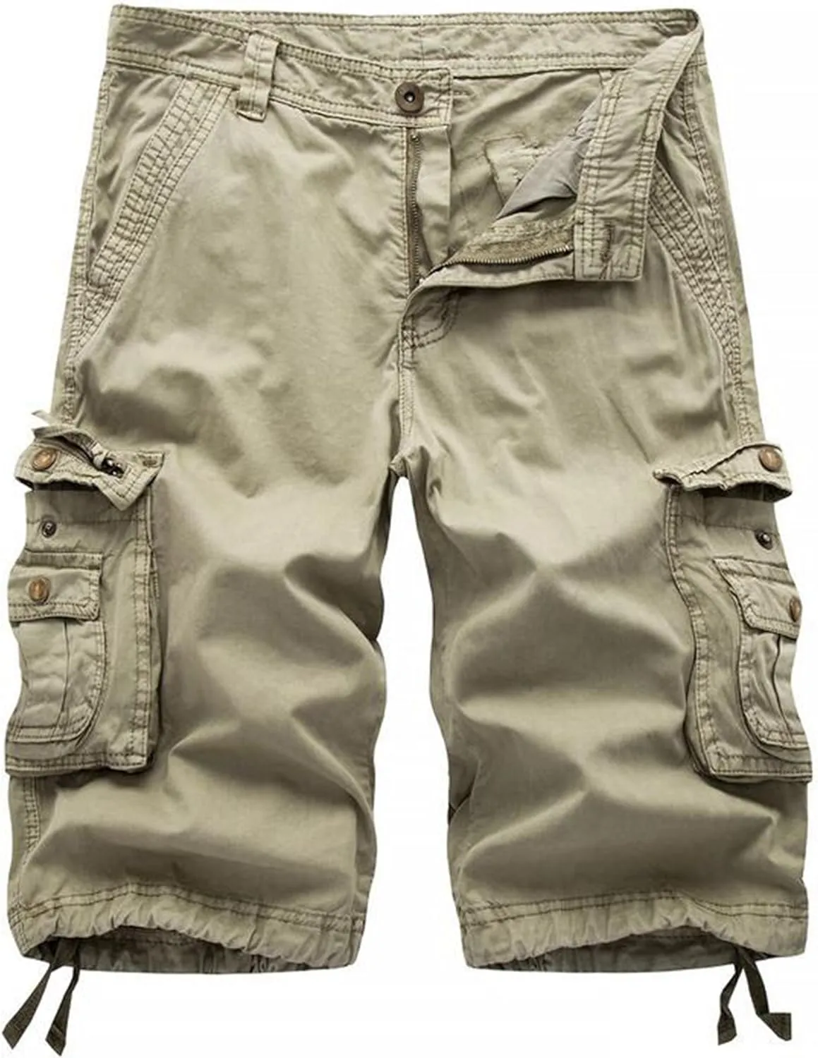 Men's Camo Cargo Shorts Relaxed Fit Multi-Pocket Outdoor Camouflage Cargo Shorts Cotton