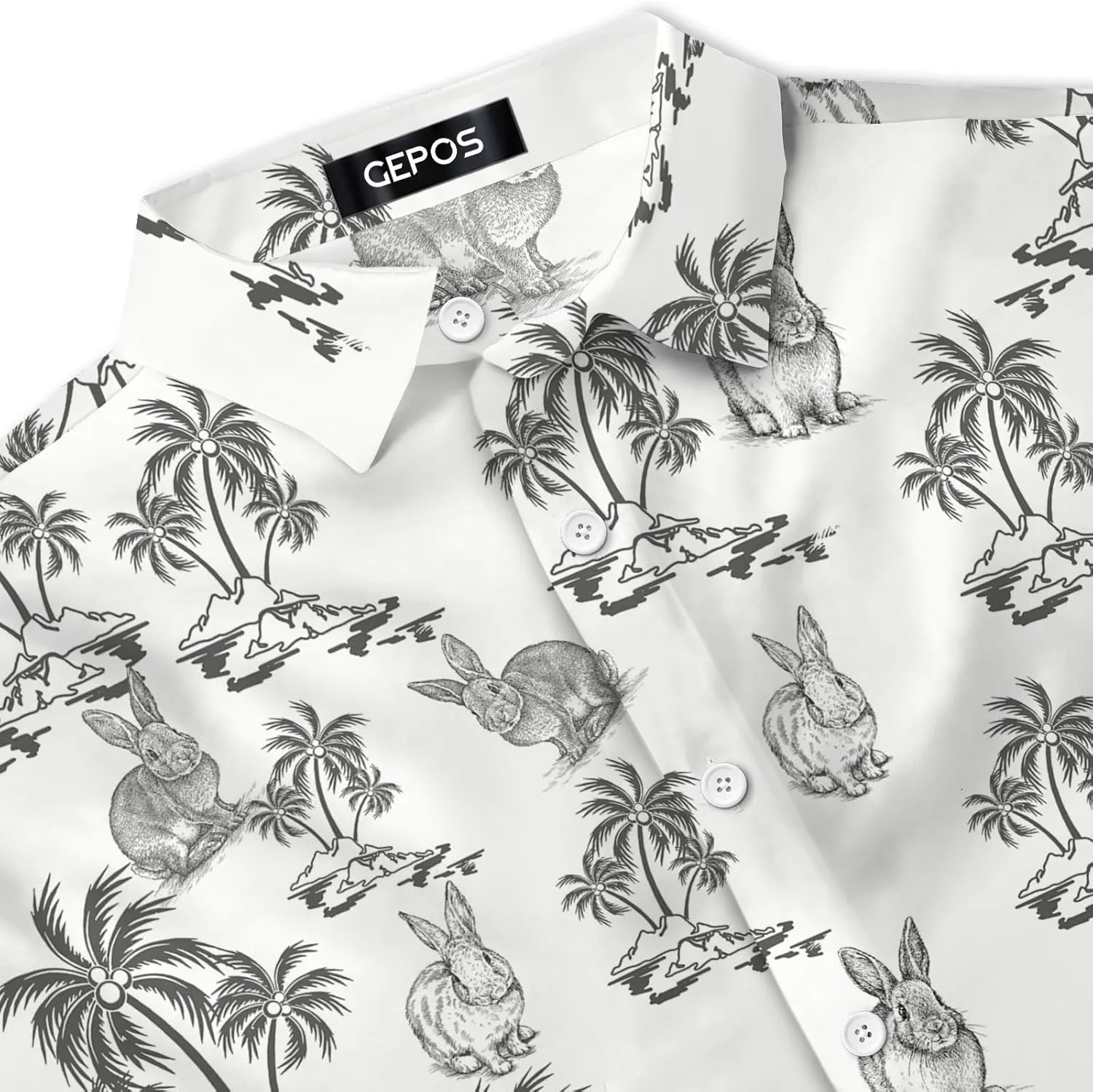 Men's Casual Hawaiian Shirt, Tropical Print Button Down Shirt for Men, Summer Short Sleeve, Gifts for Birthday