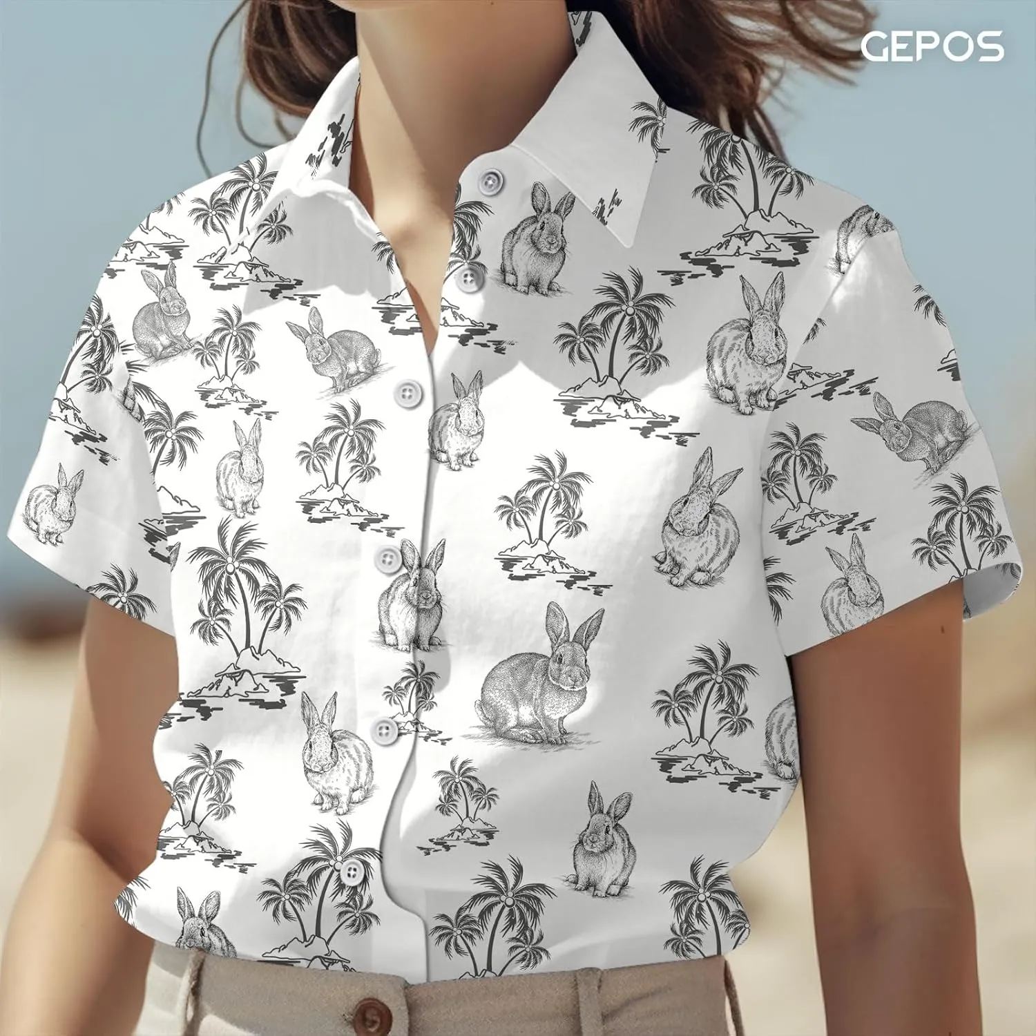 Men's Casual Hawaiian Shirt, Tropical Print Button Down Shirt for Men, Summer Short Sleeve, Gifts for Birthday