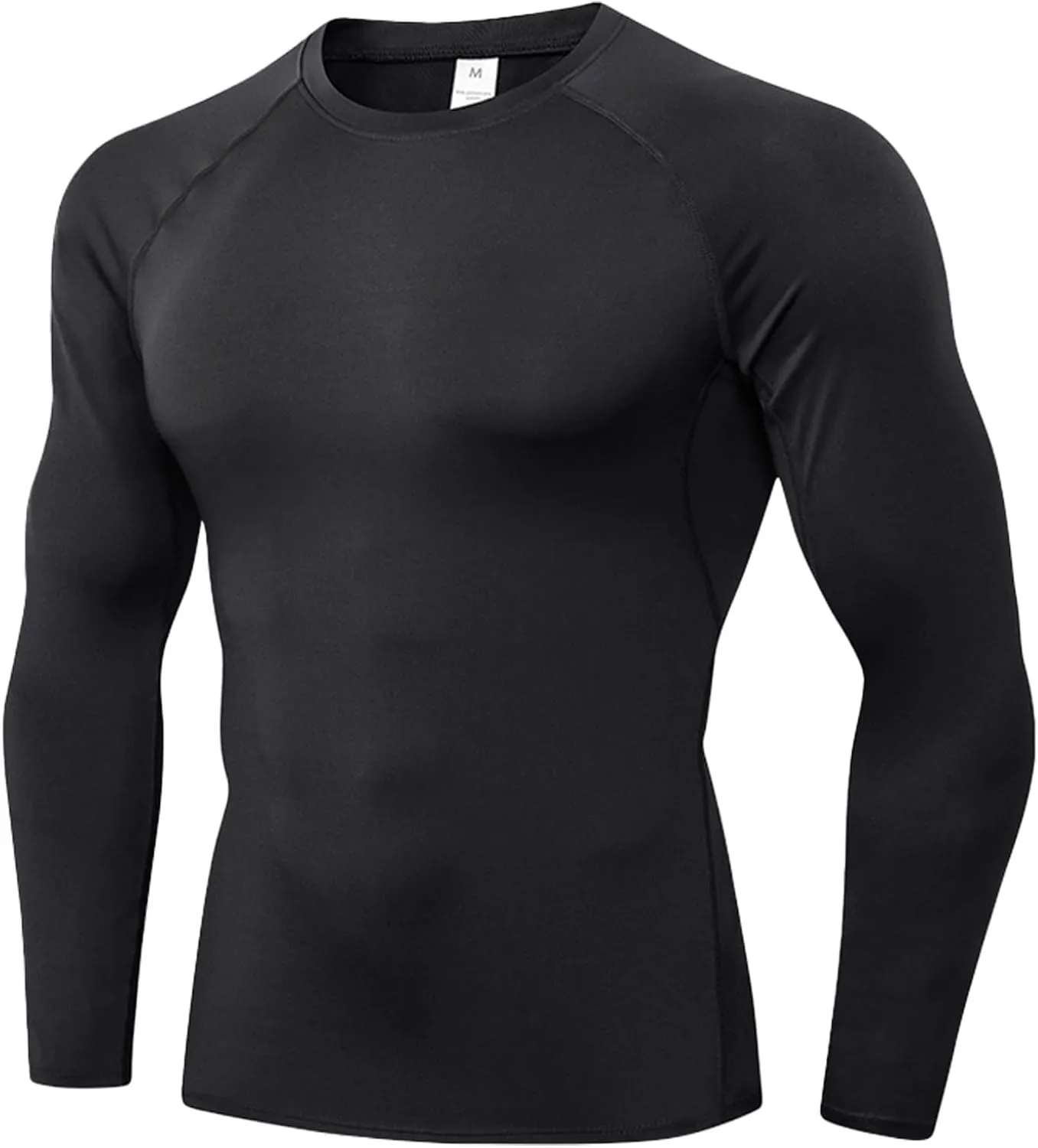 Men's Compression Shirt Long Sleeve Cool Dry Athletic Sports Baselayer Undershirts Running Workout Gym Top T-Shirt