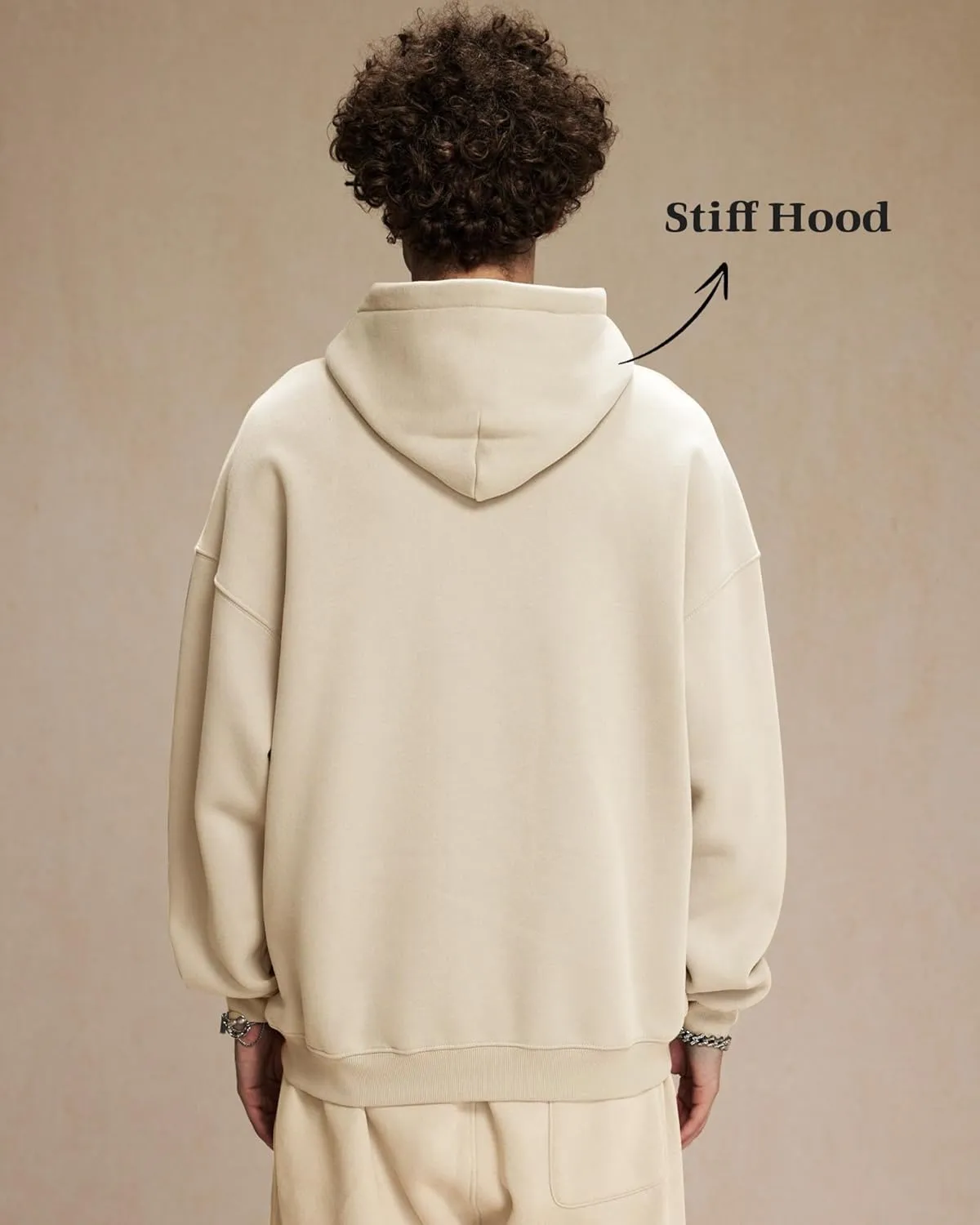 Mens Hoodie Heavyweight Fleece Hoodie Sweatshirt for Men Oversized Pullover Hoodie with Pocket Causal Sportswear