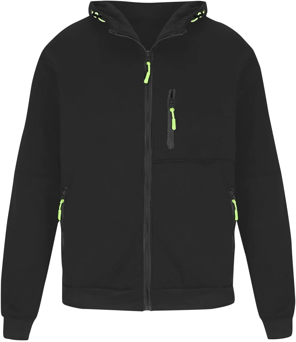 Mens Hoodies Casual Zip Up Hoodie with Pockets Long Sleeve Full-Zip Sweatshirt Fashion Jacket