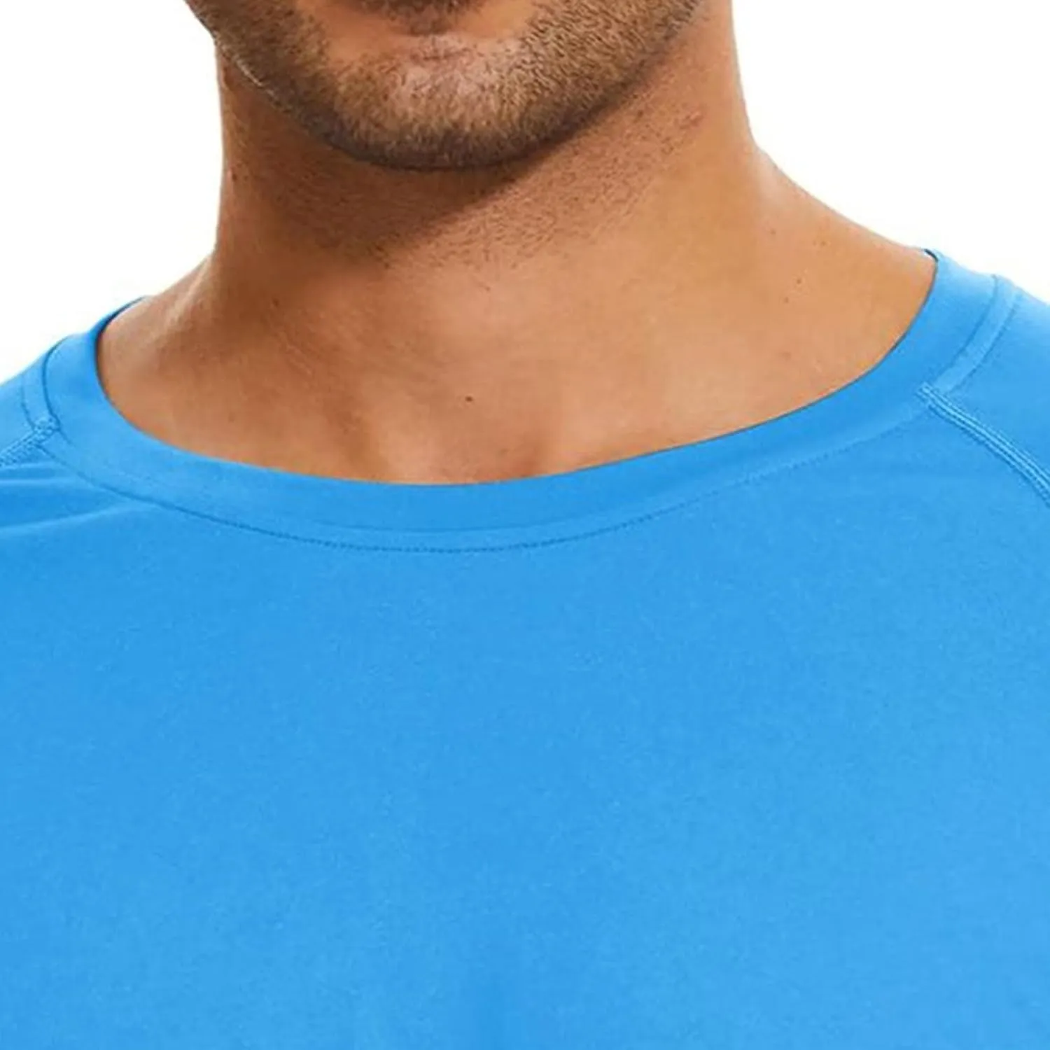 Men's Ice Silk Long Sleeve Shirts Quick Drying Breathable Undershirt Round Neck Sun Protection T-Shirt