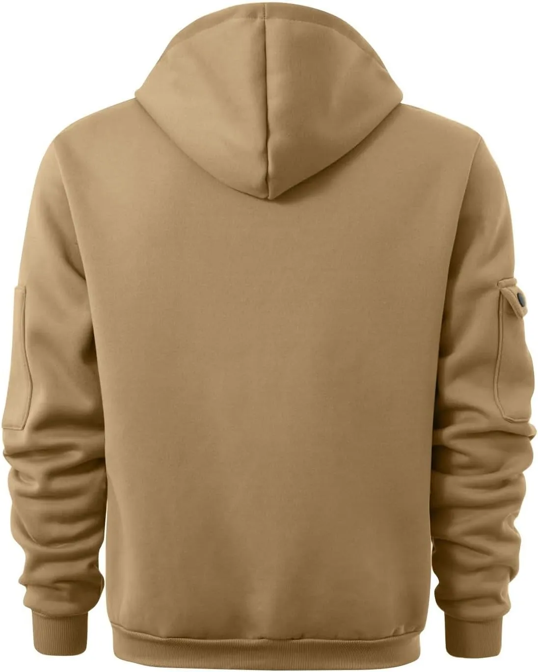 Mens Oversized Tactical Hoodie Fleece Quarter Zip Pullover Warm Work Hoodie Zip Pockets Plus Size Hooded Sweatshirt