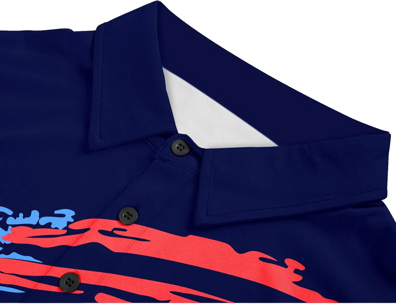 Men's Patriotic Polo Shirts Moisture Wicking Short Sleeves 4th July American Flag Golf Tennis Shirt Casual T-Shirt