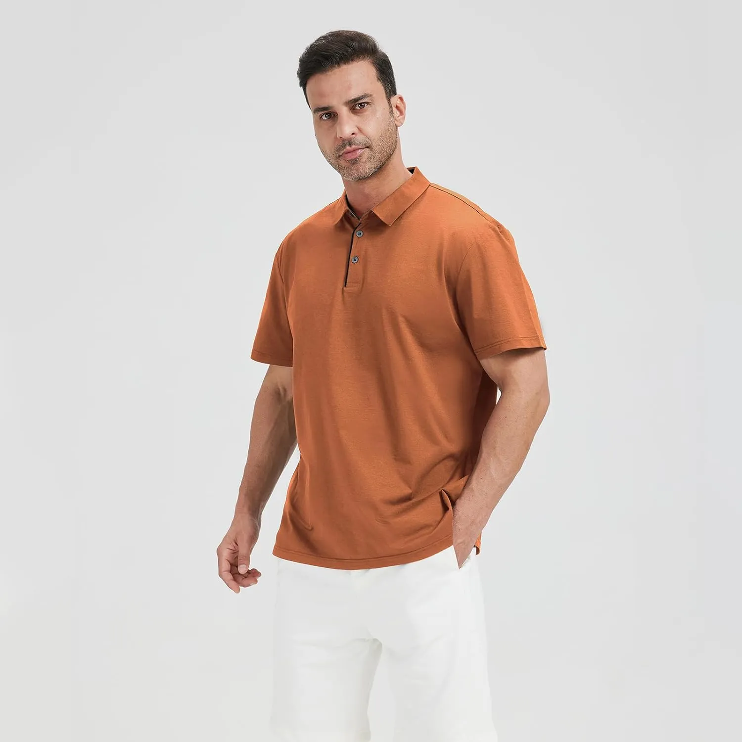 Men's Polo Shirt Short Sleeve,UPF Protection,Moisture Wicking Quick Dry Performance,Lightweight Sport Mens Golf Shirt