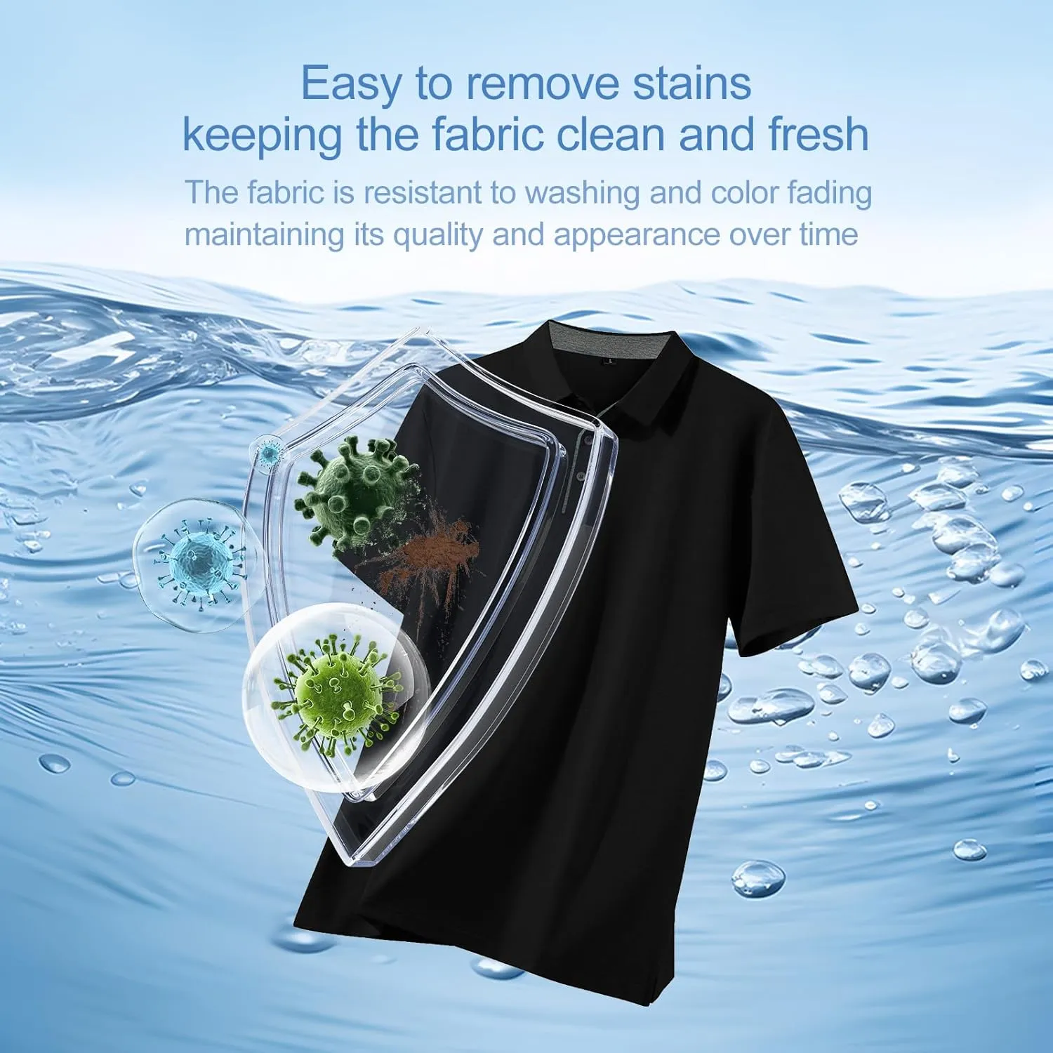 Men's Polo Shirt Short Sleeve,UPF Protection,Moisture Wicking Quick Dry Performance,Lightweight Sport Mens Golf Shirt