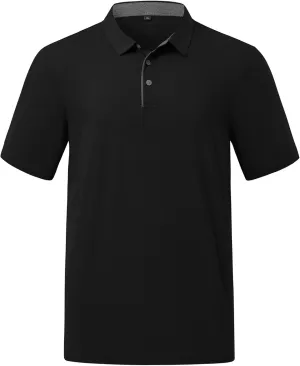 Men's Polo Shirt Short Sleeve,UPF Protection,Moisture Wicking Quick Dry Performance,Lightweight Sport Mens Golf Shirt