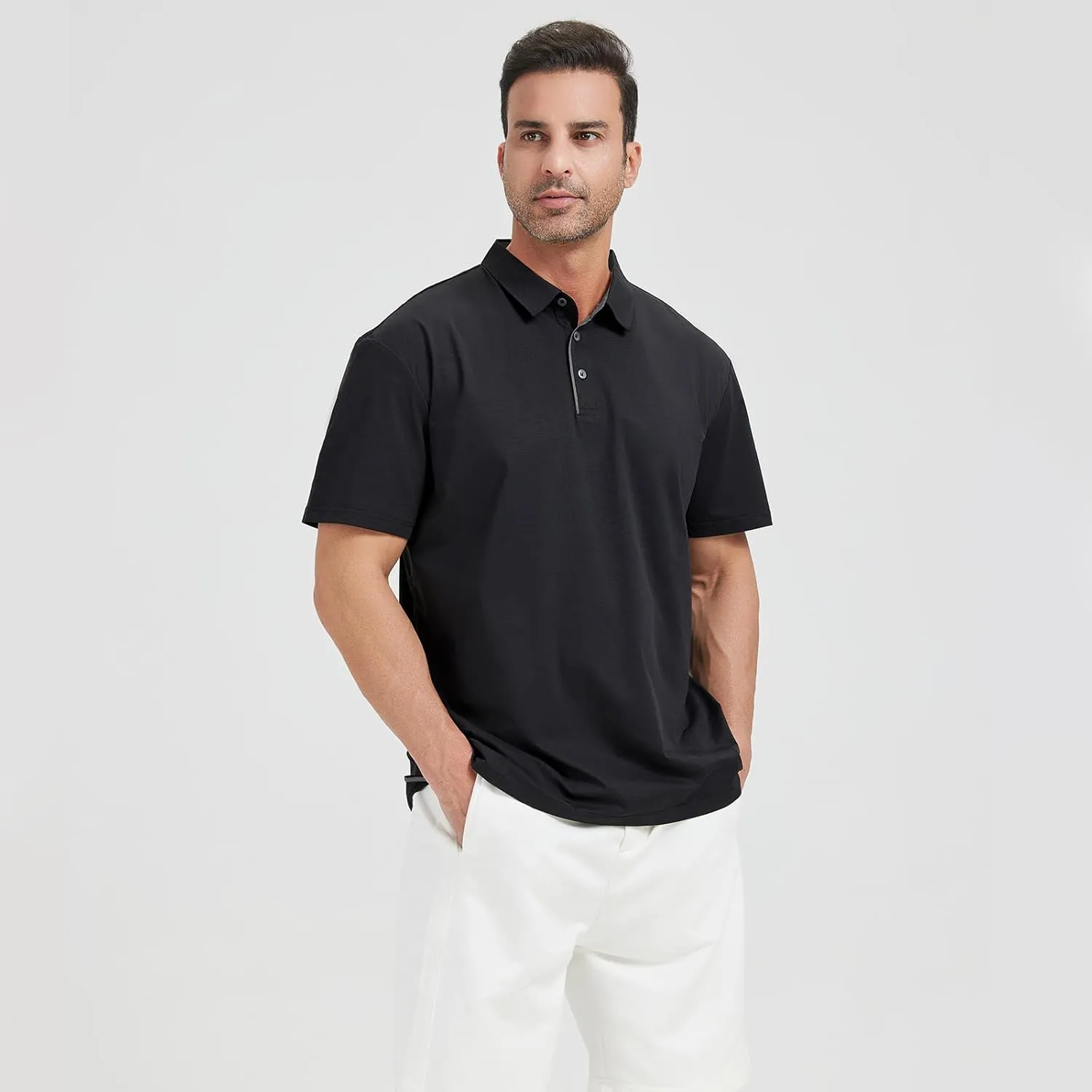 Men's Polo Shirt Short Sleeve,UPF Protection,Moisture Wicking Quick Dry Performance,Lightweight Sport Mens Golf Shirt