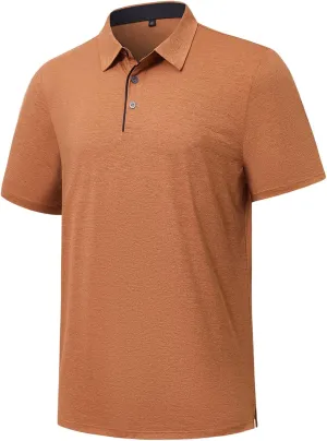 Men's Polo Shirt Short Sleeve,UPF Protection,Moisture Wicking Quick Dry Performance,Lightweight Sport Mens Golf Shirt