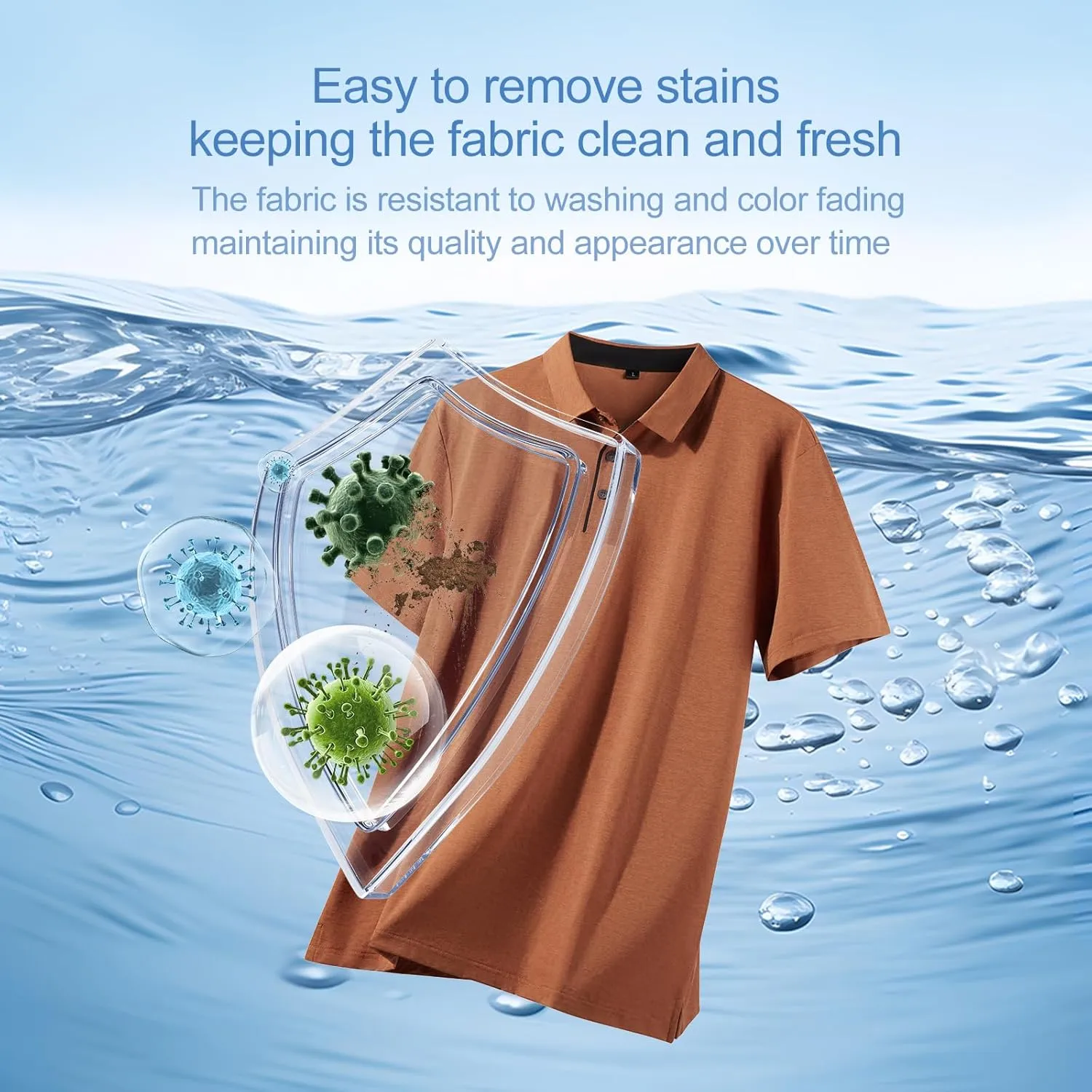 Men's Polo Shirt Short Sleeve,UPF Protection,Moisture Wicking Quick Dry Performance,Lightweight Sport Mens Golf Shirt