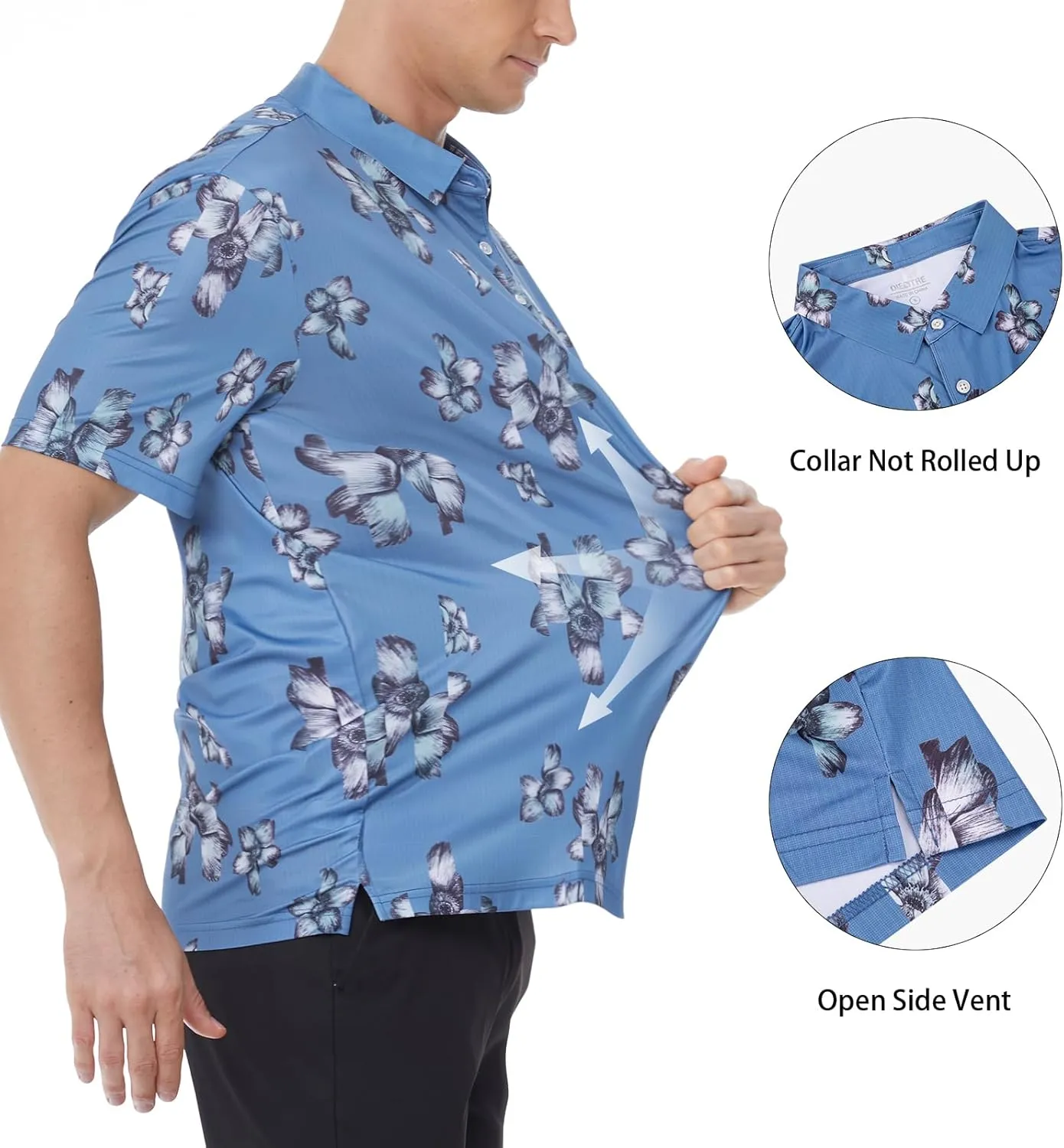 Mens Polo Shirts Short Sleeve Golf Shirt Moisture Wicking Dry Fit Casual Stylish Polo Shirt for Men