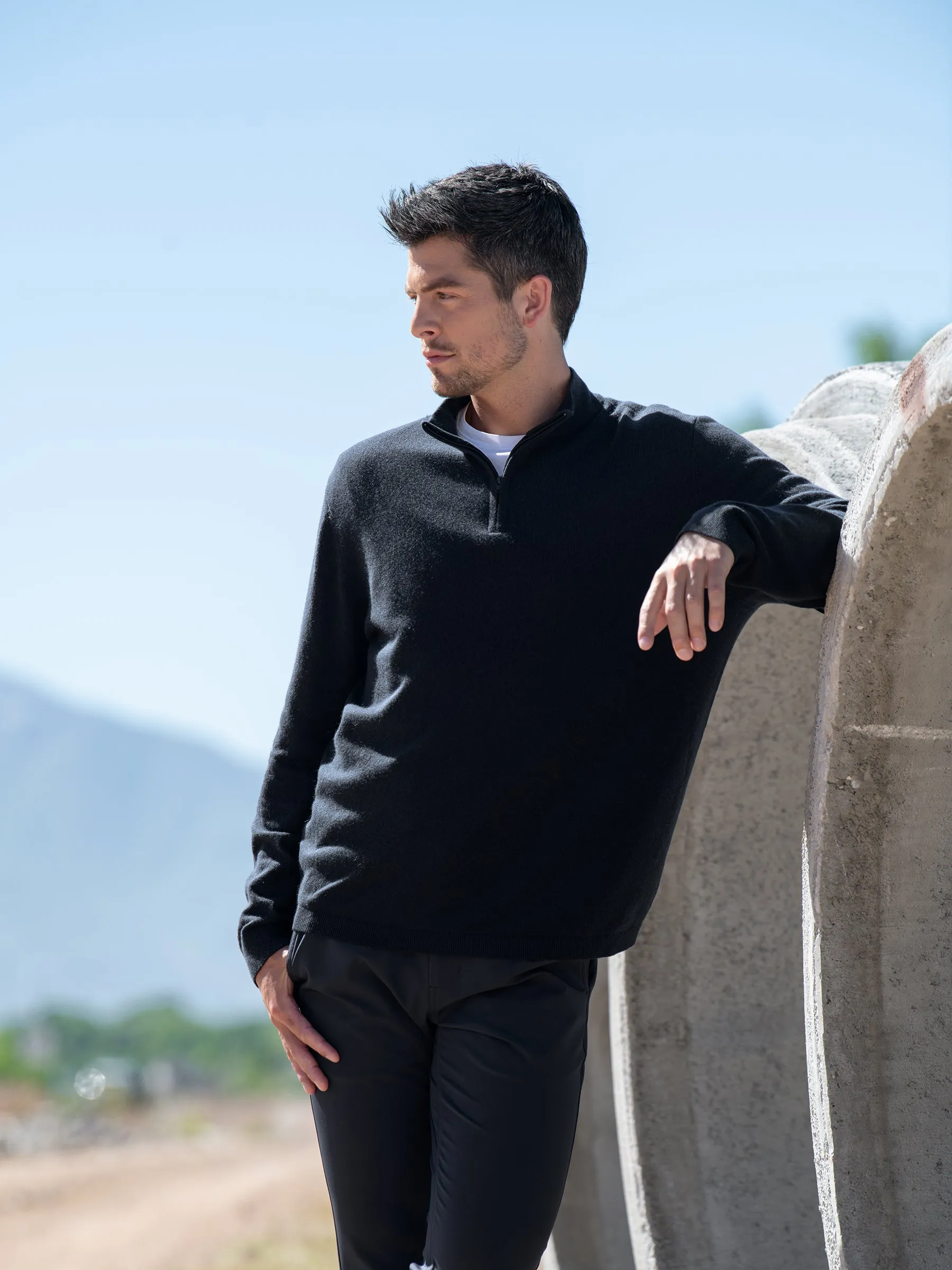 Men's Quarter Zip Sweater