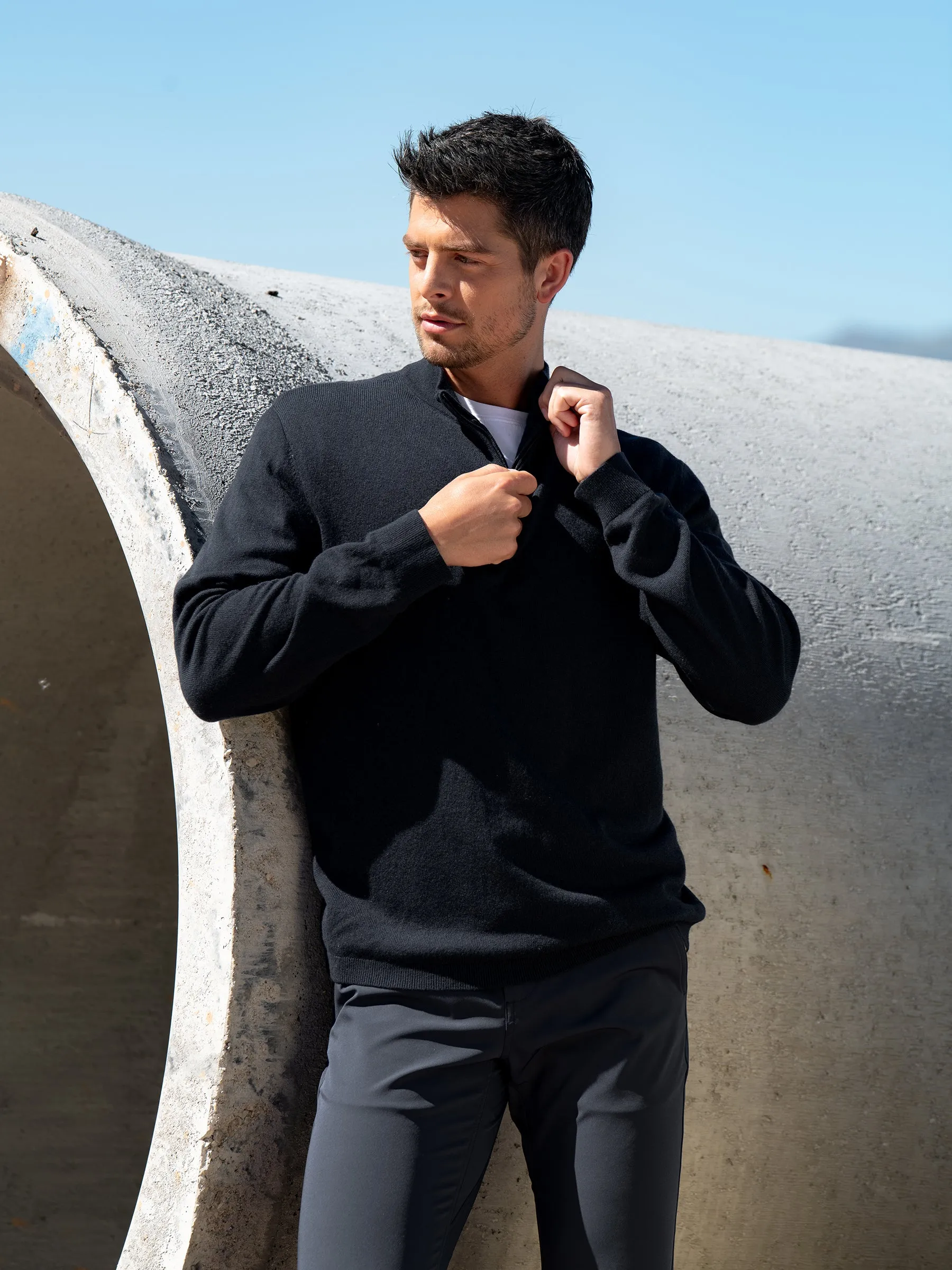Men's Quarter Zip Sweater