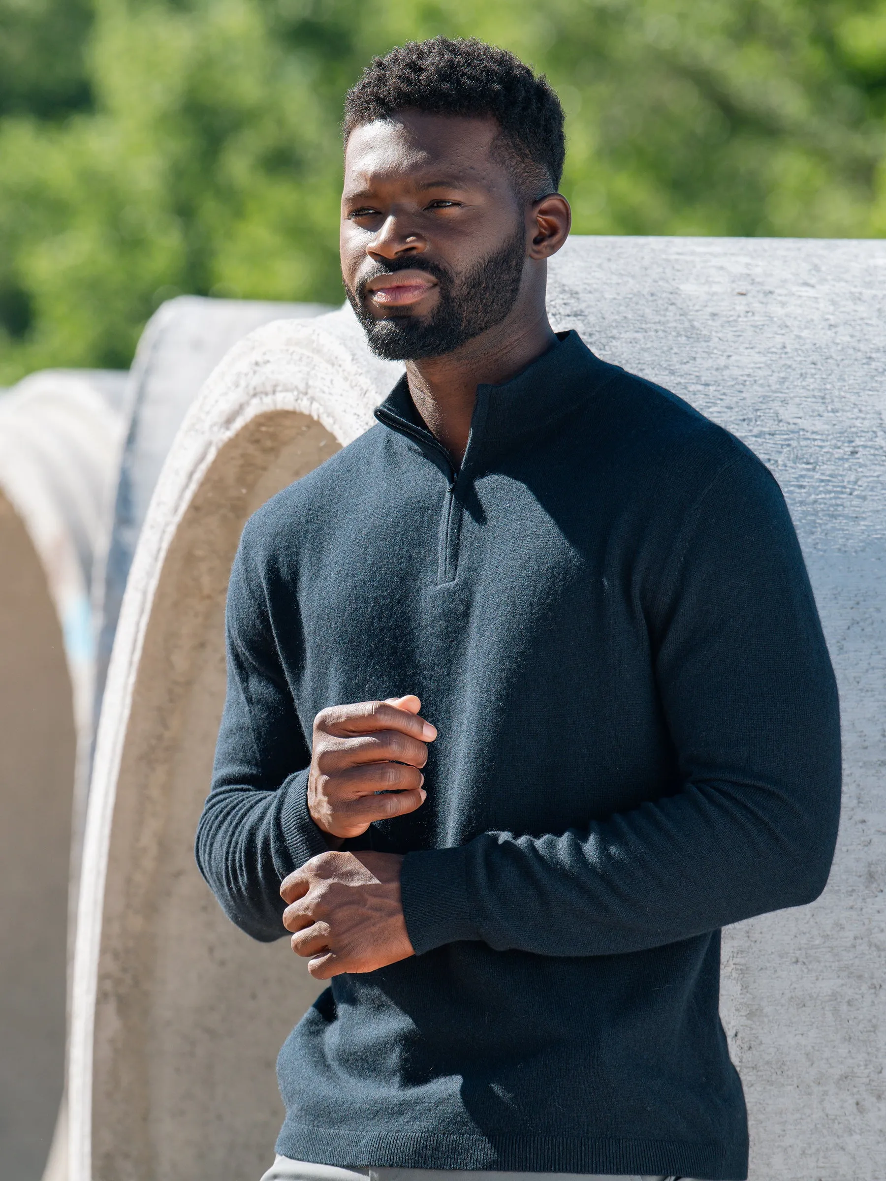Men's Quarter Zip Sweater