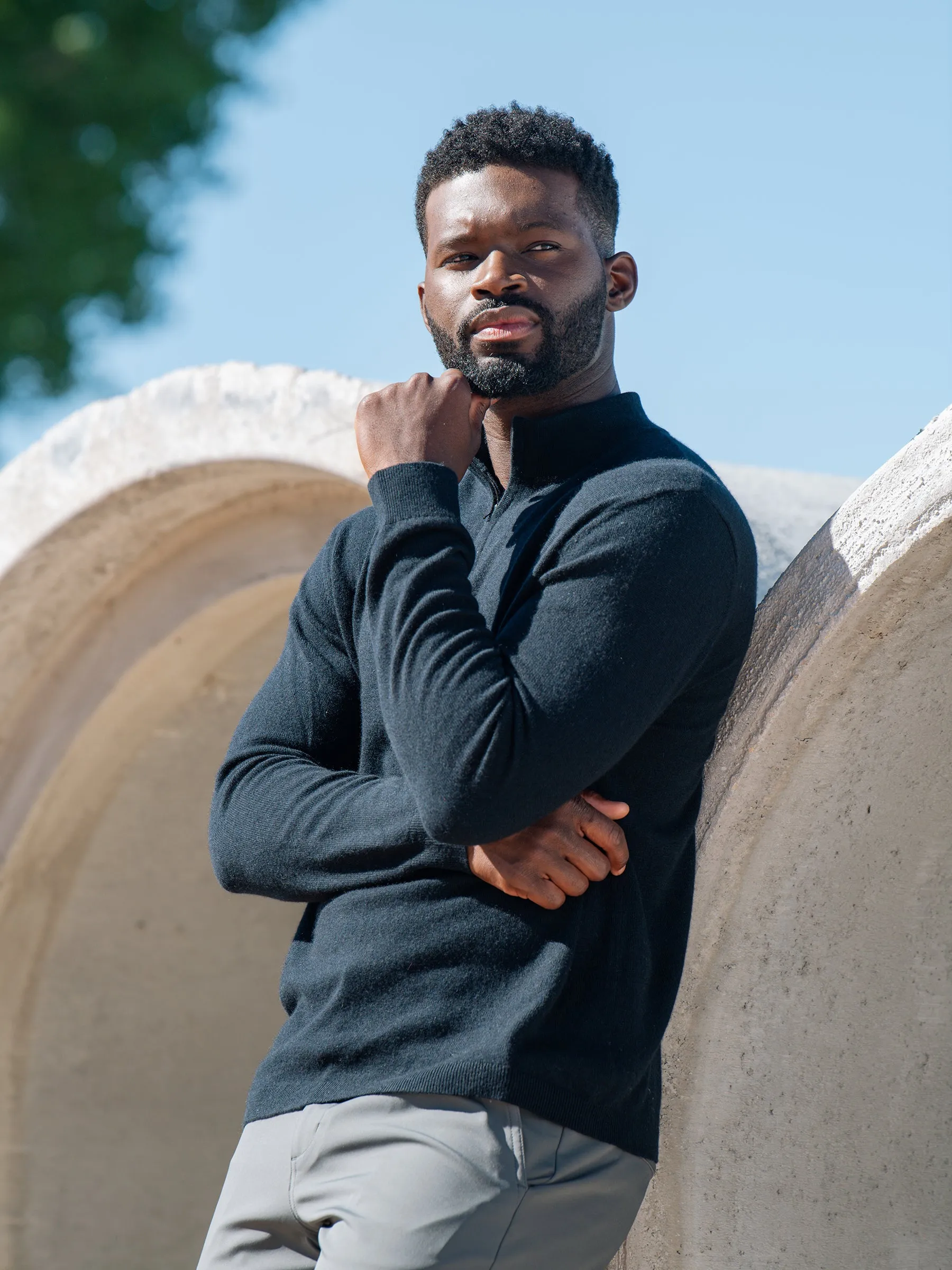 Men's Quarter Zip Sweater