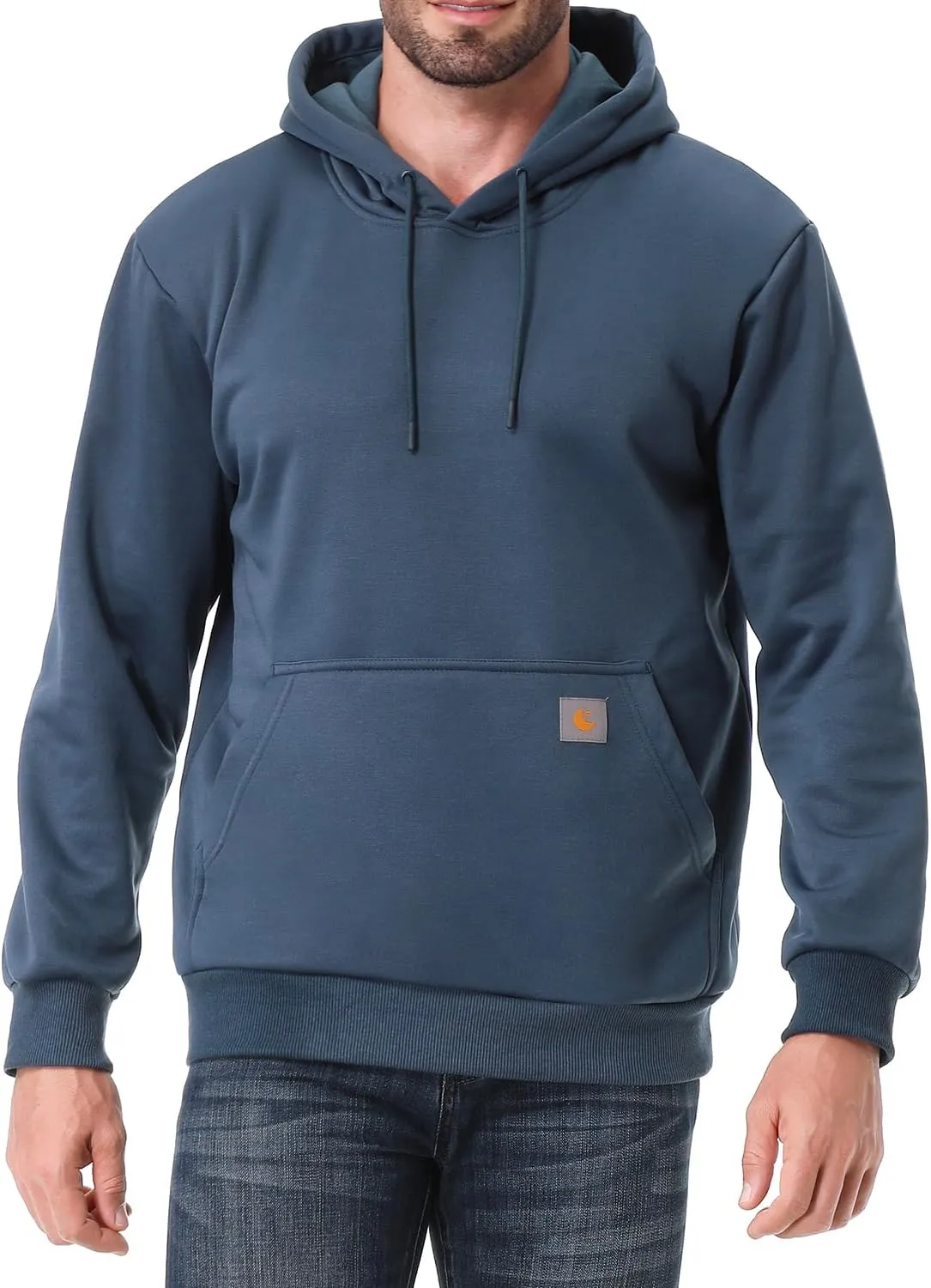 Men's Relaxed Fit Fleece-Lined Pullover Hooded Sweatshirt Comfortable and Soft