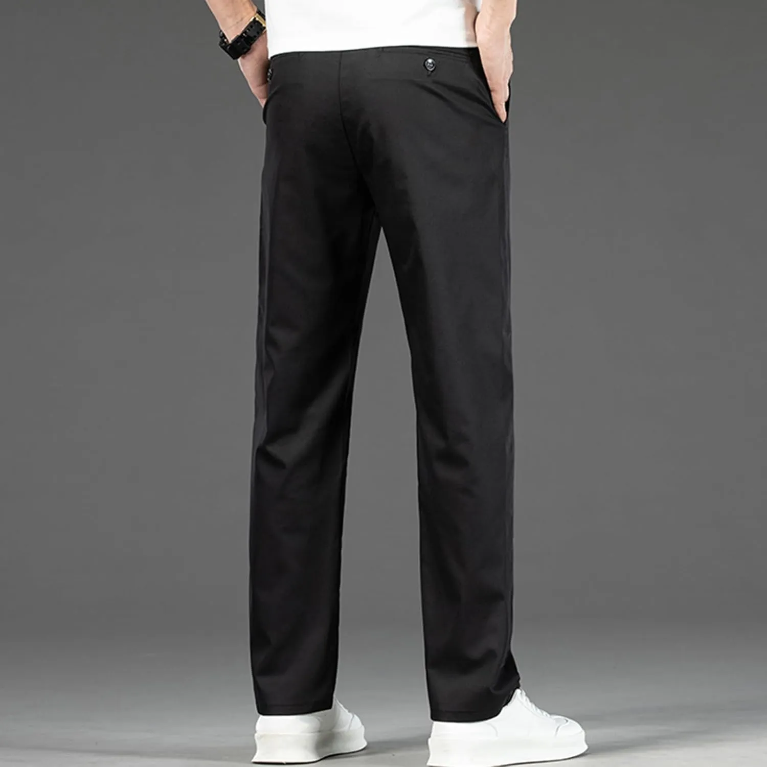 Mens Stretch Dress Pants Business Casual Formal Suit Work Pants Regular Fit Wrinkle Free Slim Fit Tapered Trousers