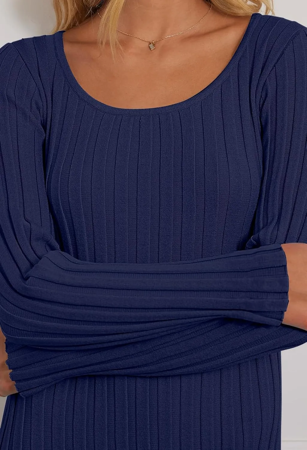 MEROKEETY Women's Fall Long Sleeve Sweater Dress Casual Ribbed Knit Slim Fit Bodycon Maxi Dresses