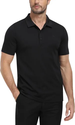 MoFiz Men's Polo Golf Short Sleeve Ultra Soft Comfy Collared T-Shirt Casual Quick Dry Classic Polo Shirt