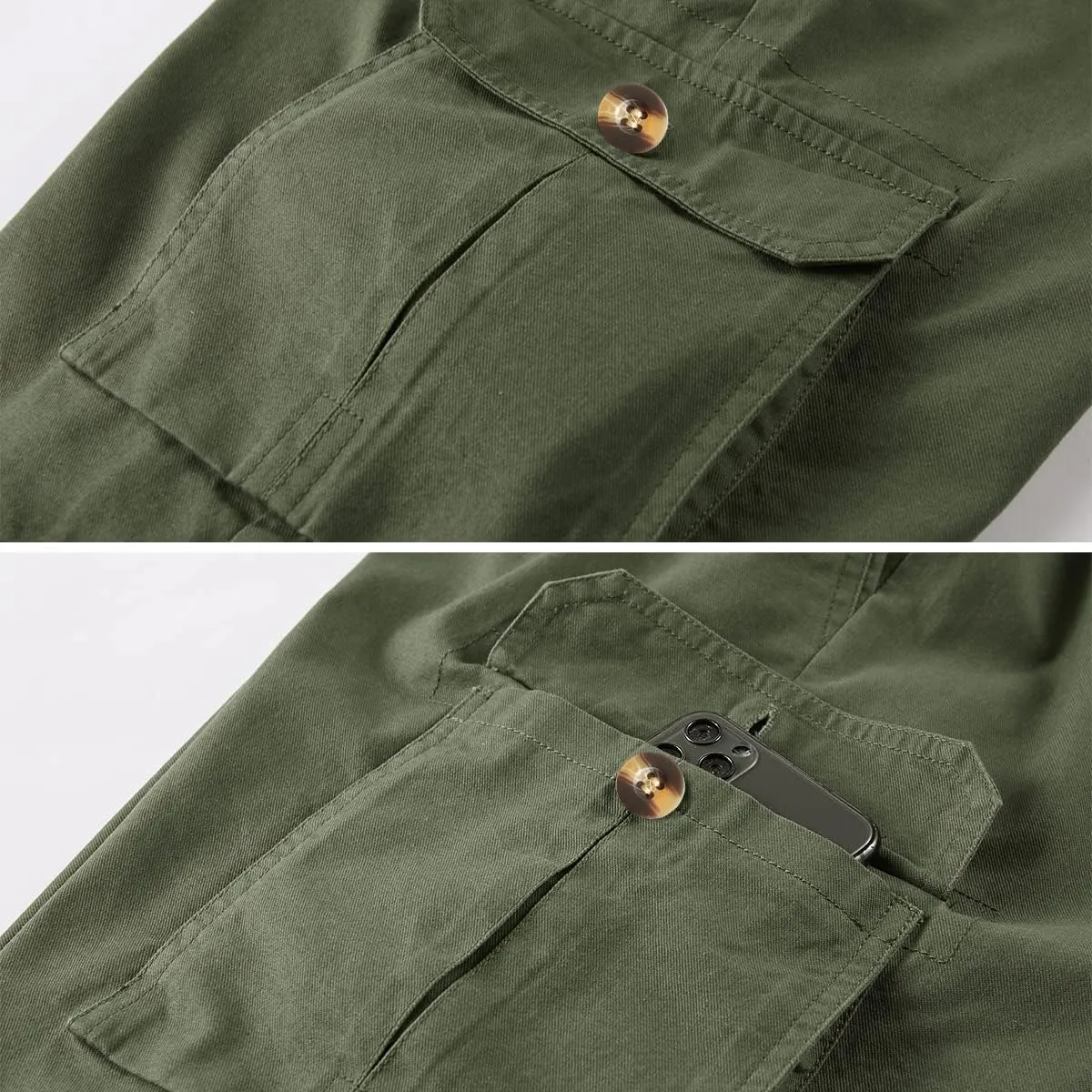Msmsse Womens Cargo Hiking Shorts Summer Casual Drawstring Knee Length Shorts for Women