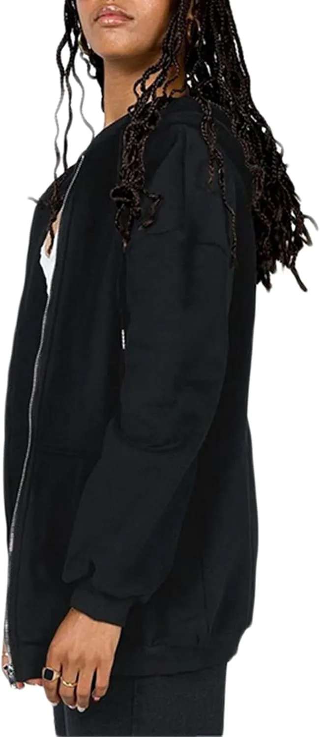 Mtsebmves Women's Zip Up Hoodie Sweatshirt Long Sleeve Oversized Casual 90S Y2K E-Girl Streetwear Grunge Jacket with Pocket