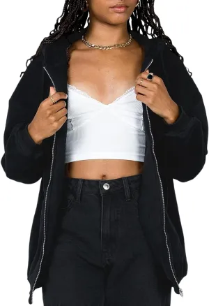 Mtsebmves Women's Zip Up Hoodie Sweatshirt Long Sleeve Oversized Casual 90S Y2K E-Girl Streetwear Grunge Jacket with Pocket