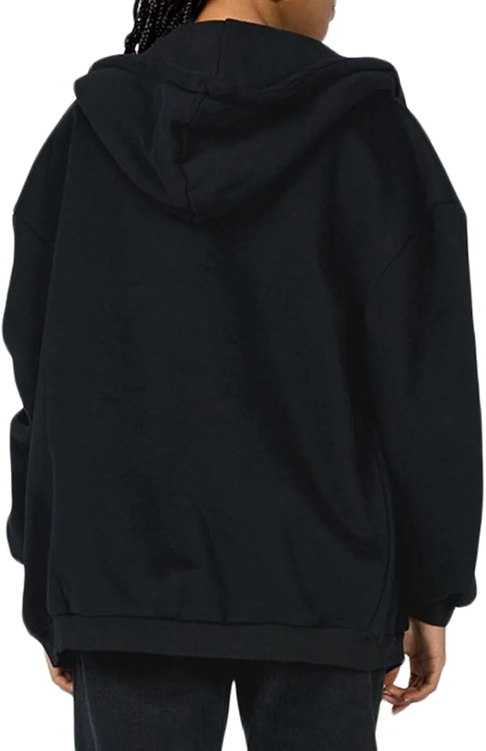 Mtsebmves Women's Zip Up Hoodie Sweatshirt Long Sleeve Oversized Casual 90S Y2K E-Girl Streetwear Grunge Jacket with Pocket