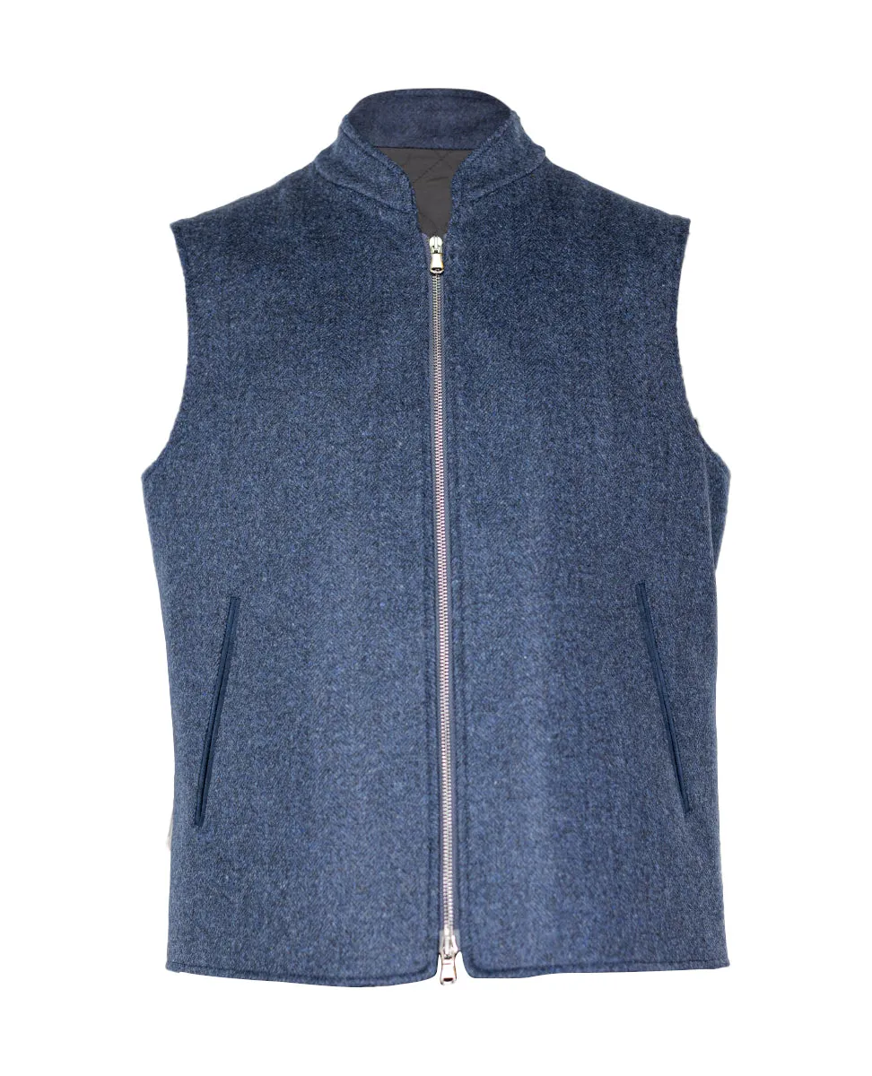 Navy Blue Mens Vest