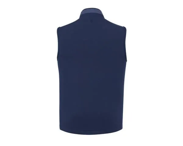 NLU   H&B Insulated Fleece Vest | Navy Herringbone