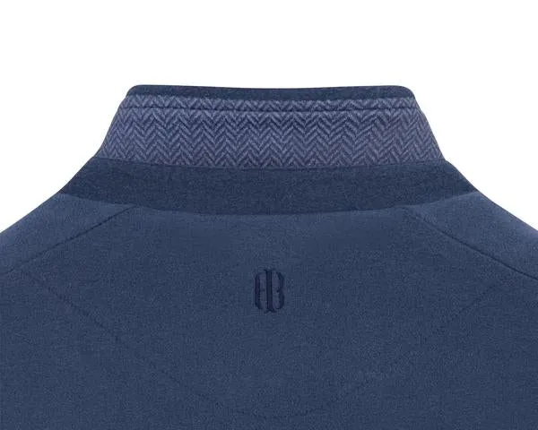 NLU   H&B Insulated Fleece Vest | Navy Herringbone