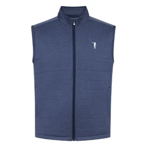 NLU   H&B Insulated Fleece Vest | Navy Herringbone