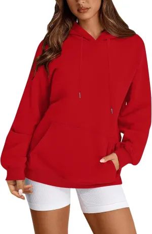 Oversized Hoodie for Women Baggy Fleece Sweatshirt Lightweight Drawstring Pullover Hoodies Streetwear Fall Clothes