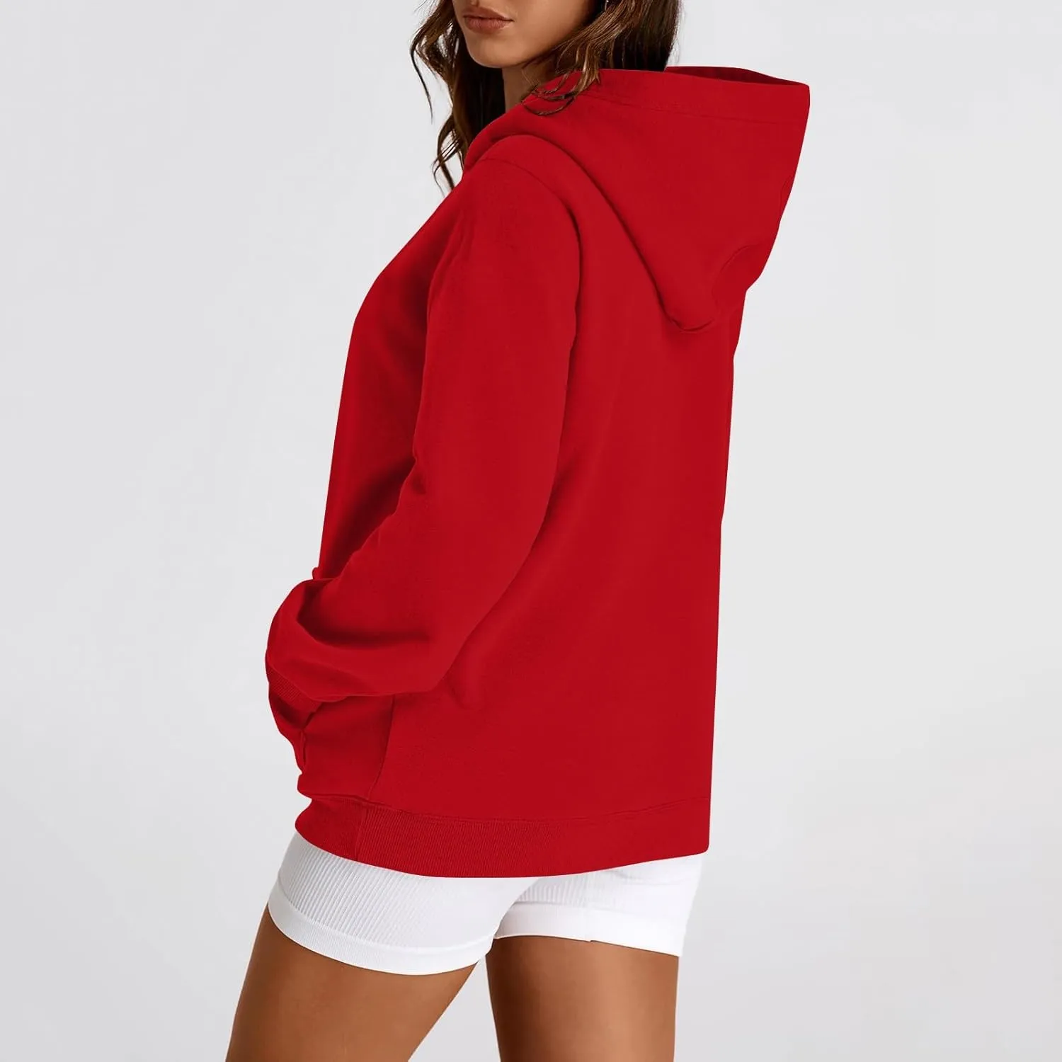 Oversized Hoodie for Women Baggy Fleece Sweatshirt Lightweight Drawstring Pullover Hoodies Streetwear Fall Clothes