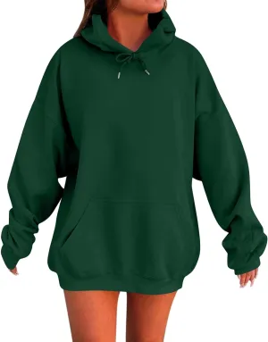 Oversized Hoodie for Women Plus Size Lightweight Fleece Hooded Sweatshirts Drop Shoulder Drawstring Pullover Hoodies