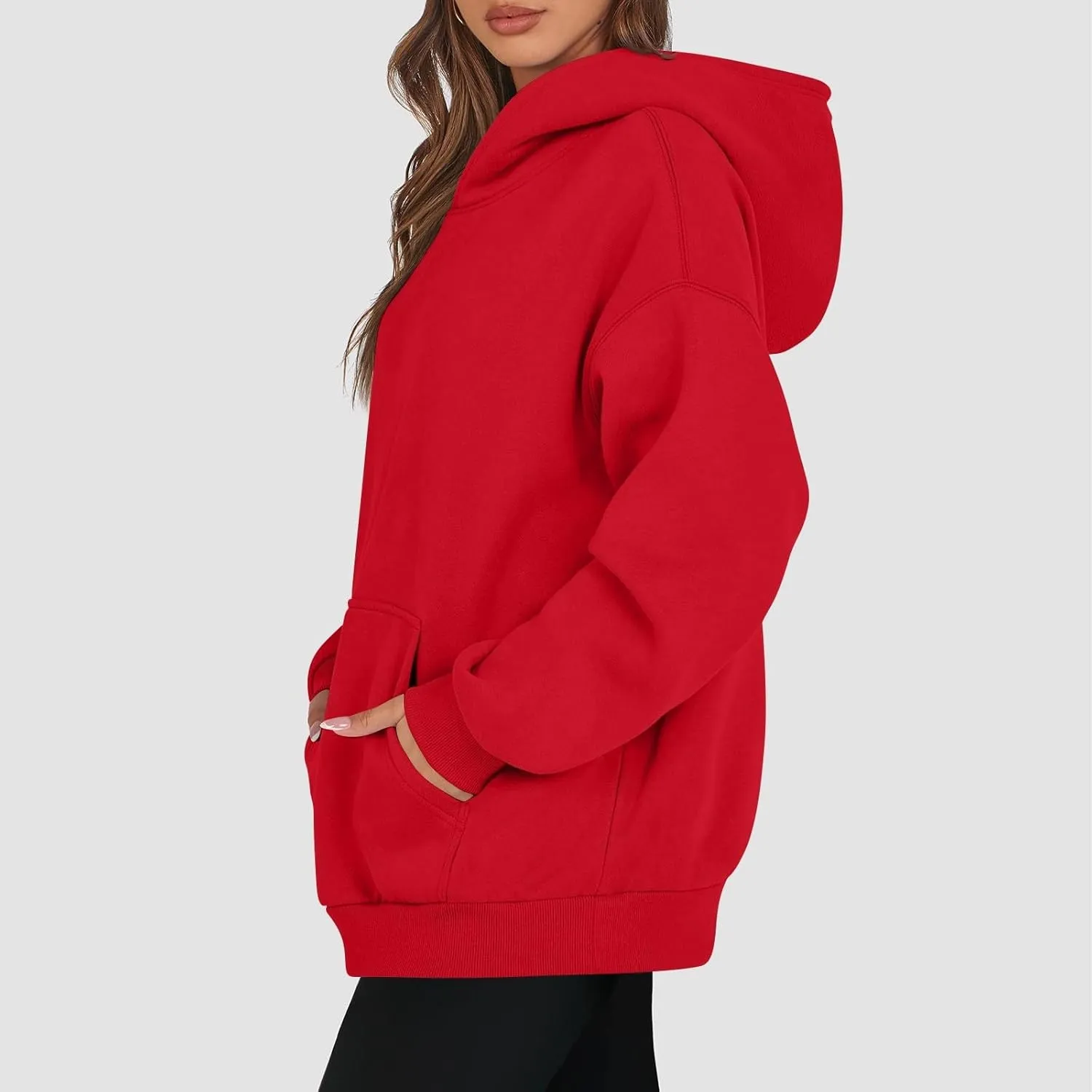 Oversized Hoodies for Women Cute Fleece Hooded Sweatshirt Pullover Long Sleeve Fall Preppy Sweatshirts with Pockets