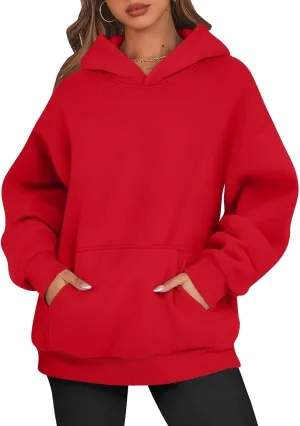 Oversized Hoodies for Women Cute Fleece Hooded Sweatshirt Pullover Long Sleeve Fall Preppy Sweatshirts with Pockets