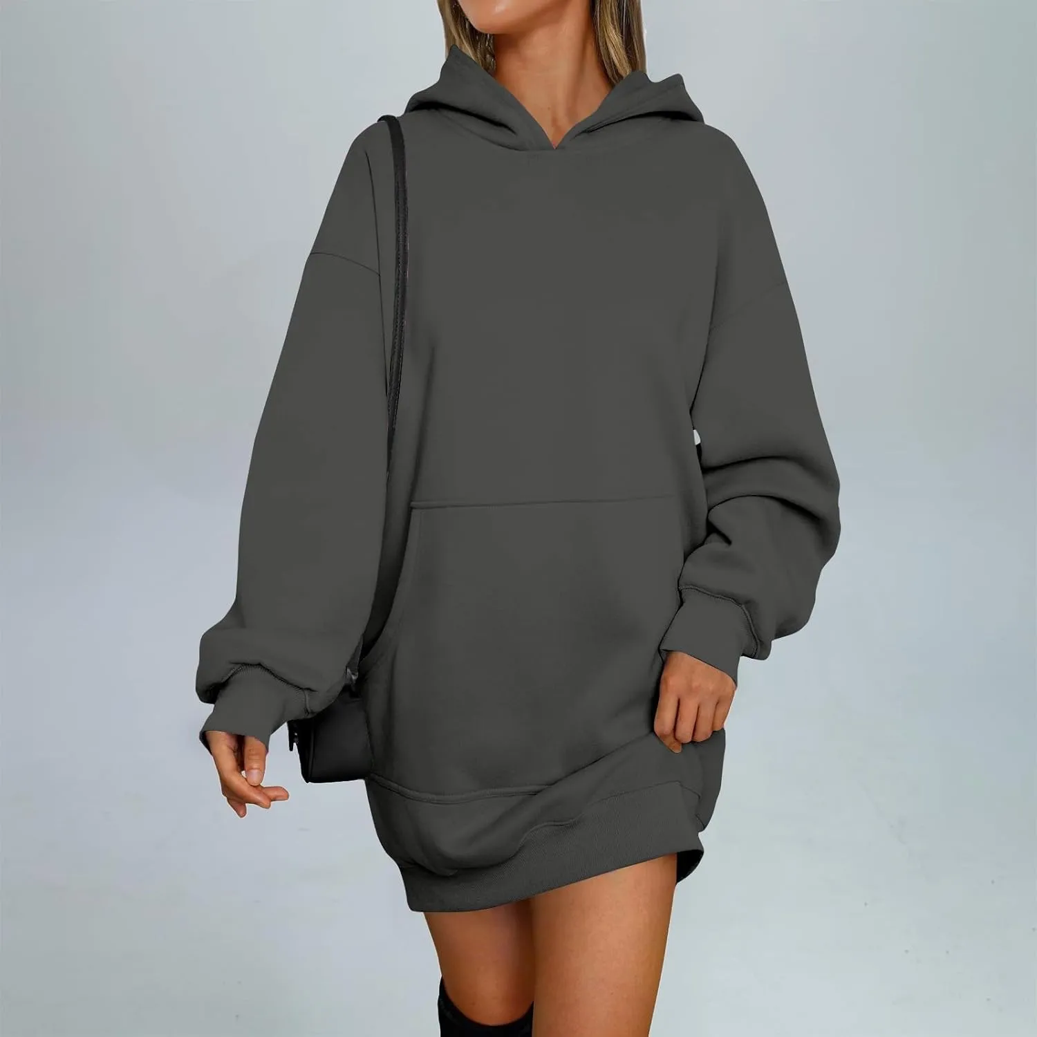 Oversized Hoodies for Women Fleece Long Sleeve Hooded Sweatshirt Loose Fitting Tops Drawstring Pullover with Pocket