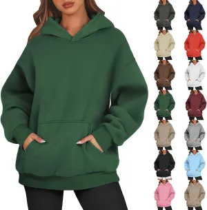 Oversized Hoodies for Women Loose Fit Comfort Colors Sweatshirts Fleece Long Sleeve Hooded Sweatshirts with Pockets