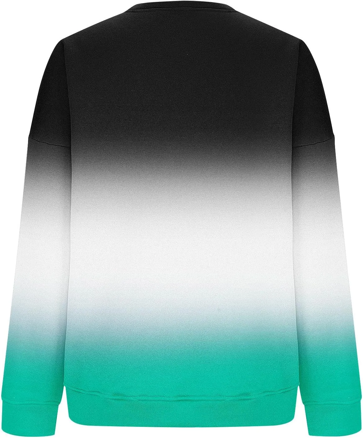Oversized Long Sleeve Sweatshirts for Women Drop Shoulder Gradient Color Crewneck Pullover Tops Fall Fashion Clothes
