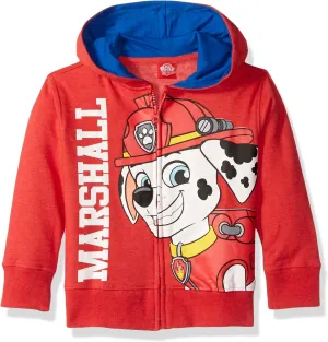 Paw Patrol Marshall Hoodie Toddler Zip up Hoodie Boys Hoodie Toddler Boy Hoodie (Red, 3T)