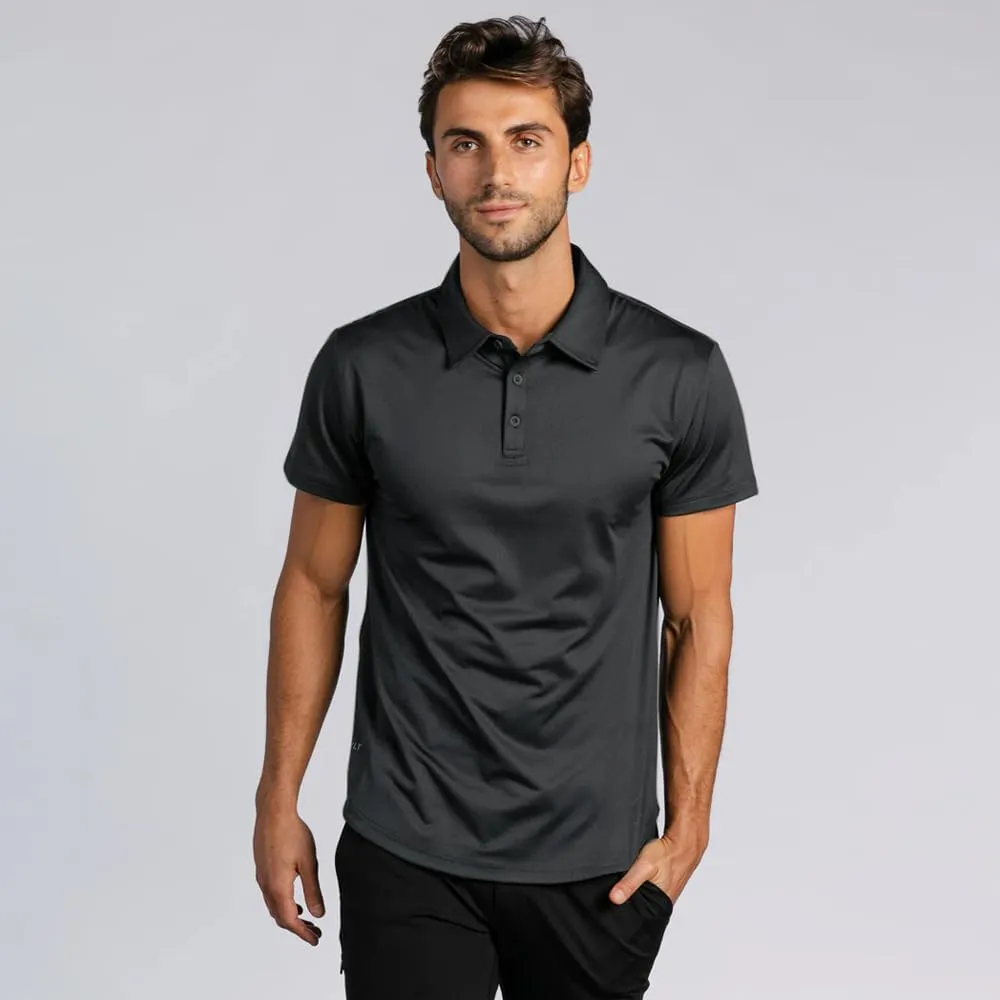Performance Drop-Cut Polo Men's Shirt - Classic Fit, Collared Shirt for Men - Active & Casual Comfort Wear - Lightweight