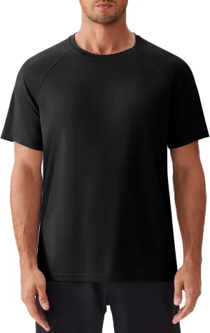 PINSPARK Mens Swim Shirt Short Sleeve UPF 50  Sun Protection Shirts Rash Guard Quick Dry Tshirts Beach Water Athletic Shirt