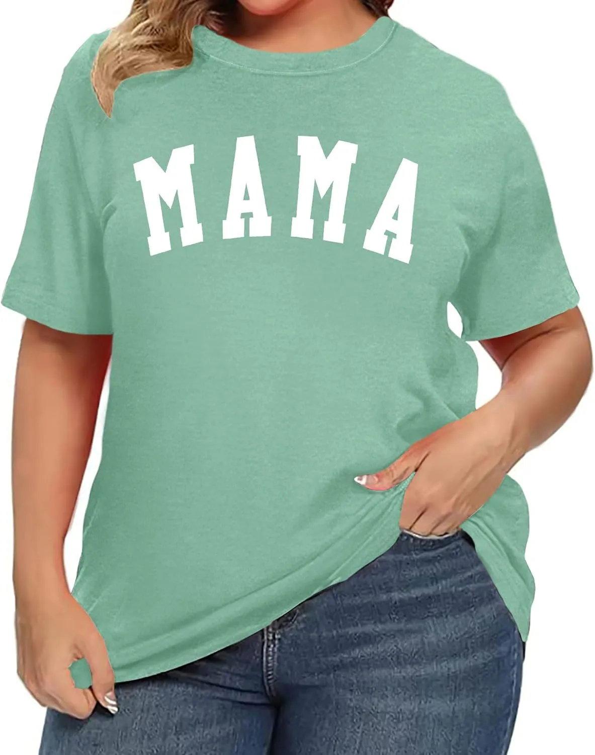 Plus Size Mama Shirt: Women Mama Leopard Print T-Shirt Funny Mom Life Top Mother Short Sleeve Tee