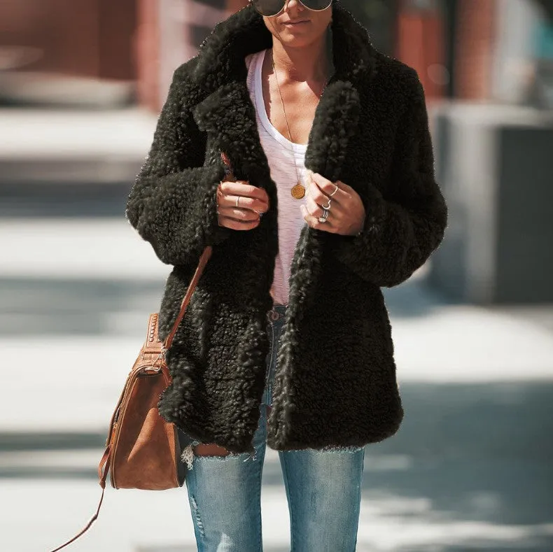 Plush Midi jacket coat