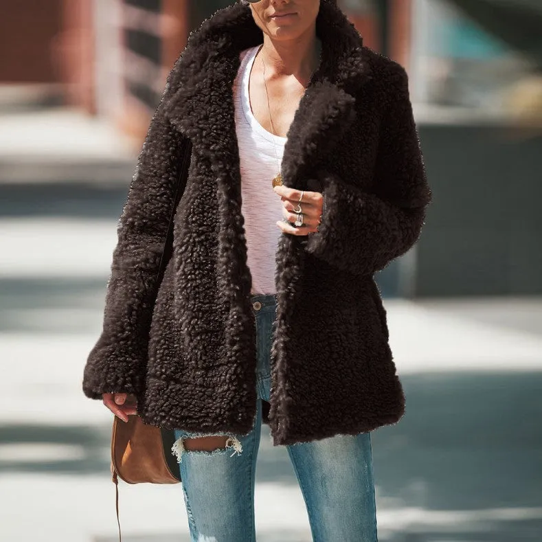 Plush Midi jacket coat