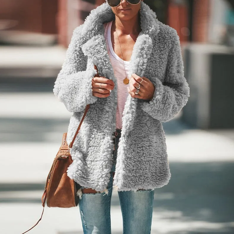 Plush Midi jacket coat
