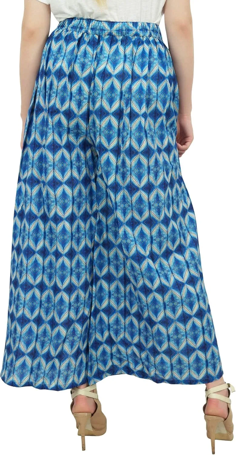 Printed Harem Pant for Women High Waist Palazzo Pant Casual Elastic Waist Trousers
