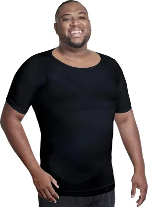 QORE LOGIQ Gynecomastia Short Sleeve Slimming Compression Shirt Men, Shapewear Mens Compression Shirt, Tank Top Body Shaper