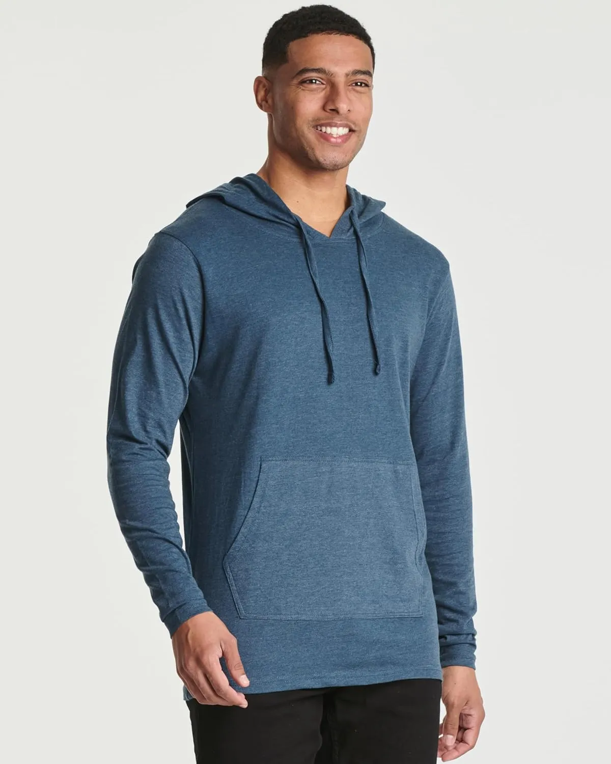 Real Essentials 3 Pack: Men's Cotton Lightweight Casual Pullover Drawstring Hoodie With Pocket (Available In Big & Tall)